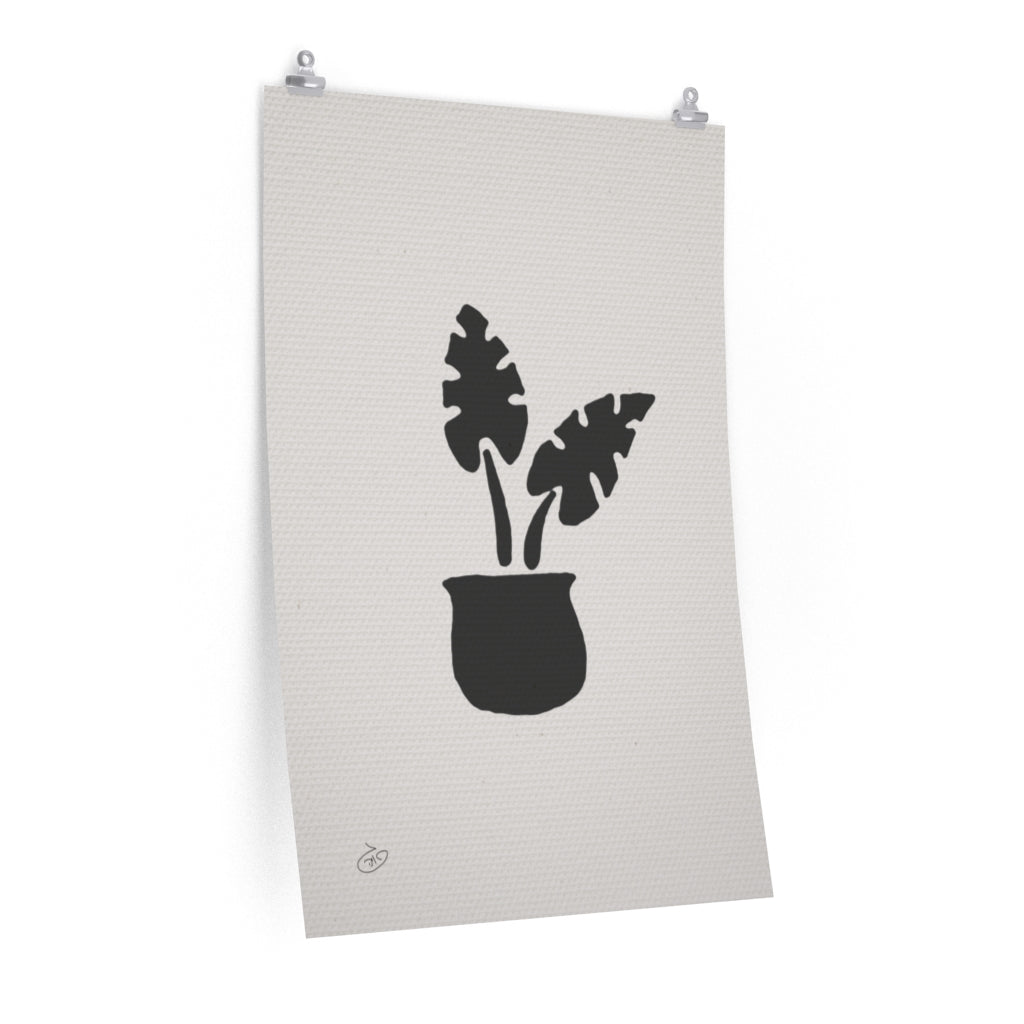 פוסטר Succulent Monstera Poster ציור מקורי של גאיה המקדם את המודעות לאלימות בין בני זוג בכלל וכלפי נשים בפרט
