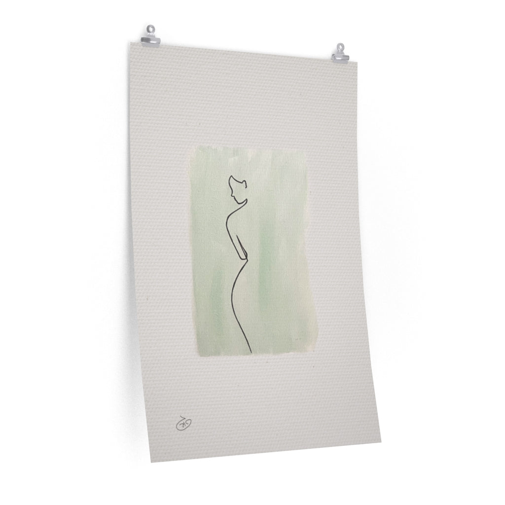פוסטר One Line - Hermosa Poster ציור מקורי של גאיה המקדם את המודעות לאלימות בין בני זוג בכלל וכלפי נשים בפרט