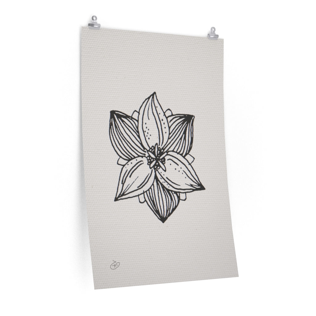 פוסטר Flower - Mila Poster ציור מקורי של גאיה המקדם את המודעות לאלימות בין בני זוג בכלל וכלפי נשים בפרט