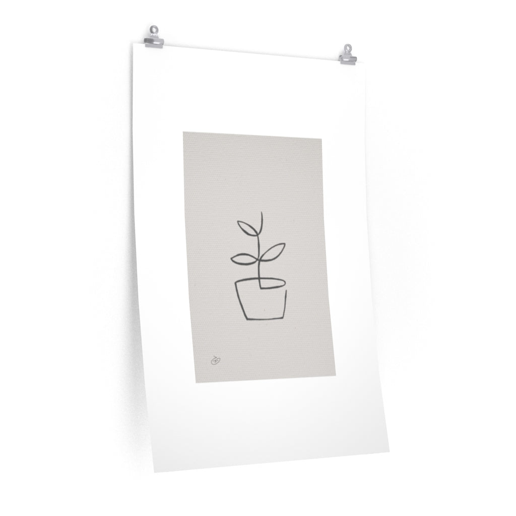 פוסטר One Line - Plant Poster ציור מקורי של גאיה המקדם את המודעות לאלימות בין בני זוג בכלל וכלפי נשים בפרט