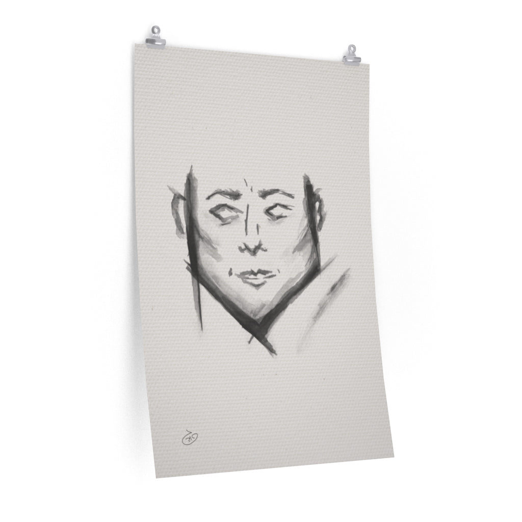 פוסטר Abstract Man Poster ציור מקורי של גאיה המקדם את המודעות לאלימות בין בני זוג בכלל וכלפי נשים בפרט
