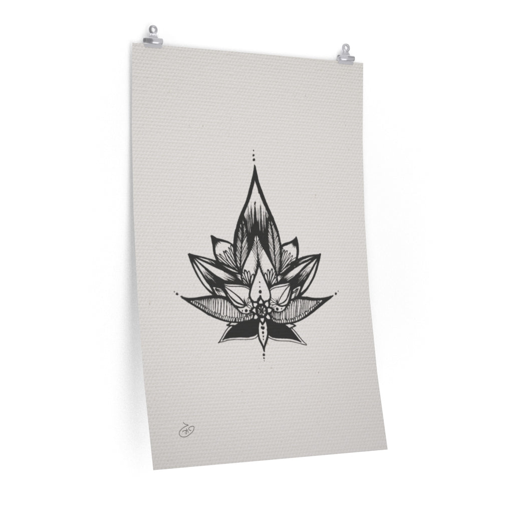 פוסטר Lotus Poster ציור מקורי של גאיה המקדם את המודעות לאלימות בין בני זוג בכלל וכלפי נשים בפרט