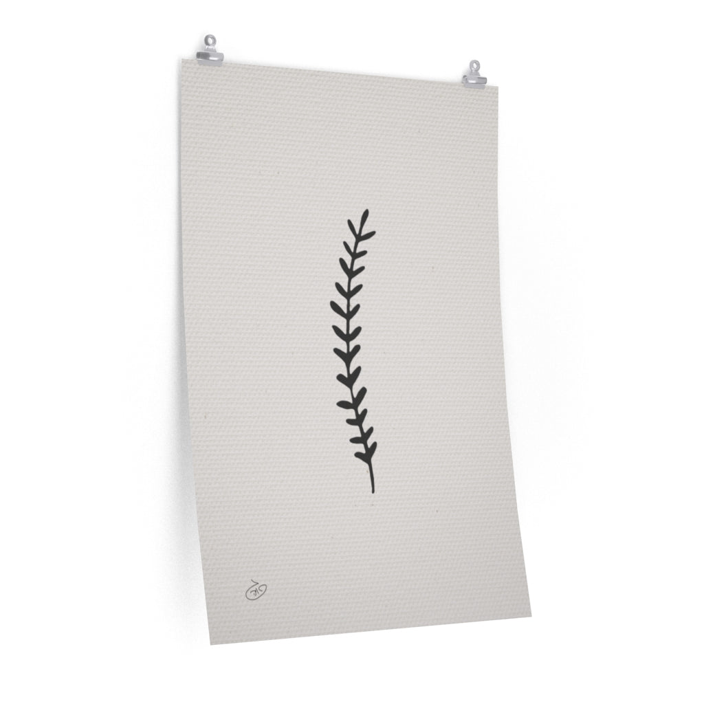 פוסטר One Line Flower - Fern Poster ציור מקורי של גאיה המקדם את המודעות לאלימות בין בני זוג בכלל וכלפי נשים בפרט