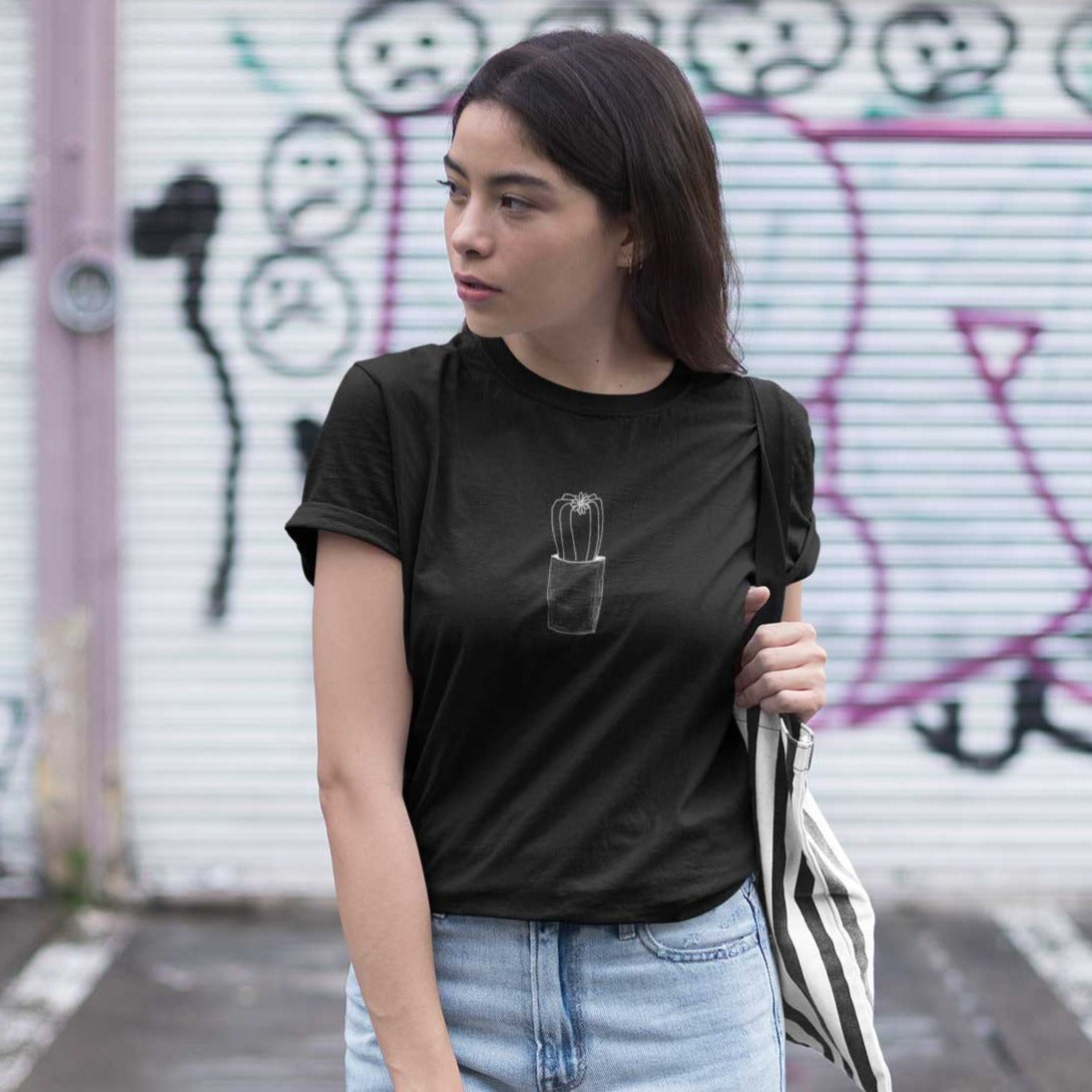 Gaya's Drawing Succulent Puruvian Tee | חולצה קצרה יוניסקס