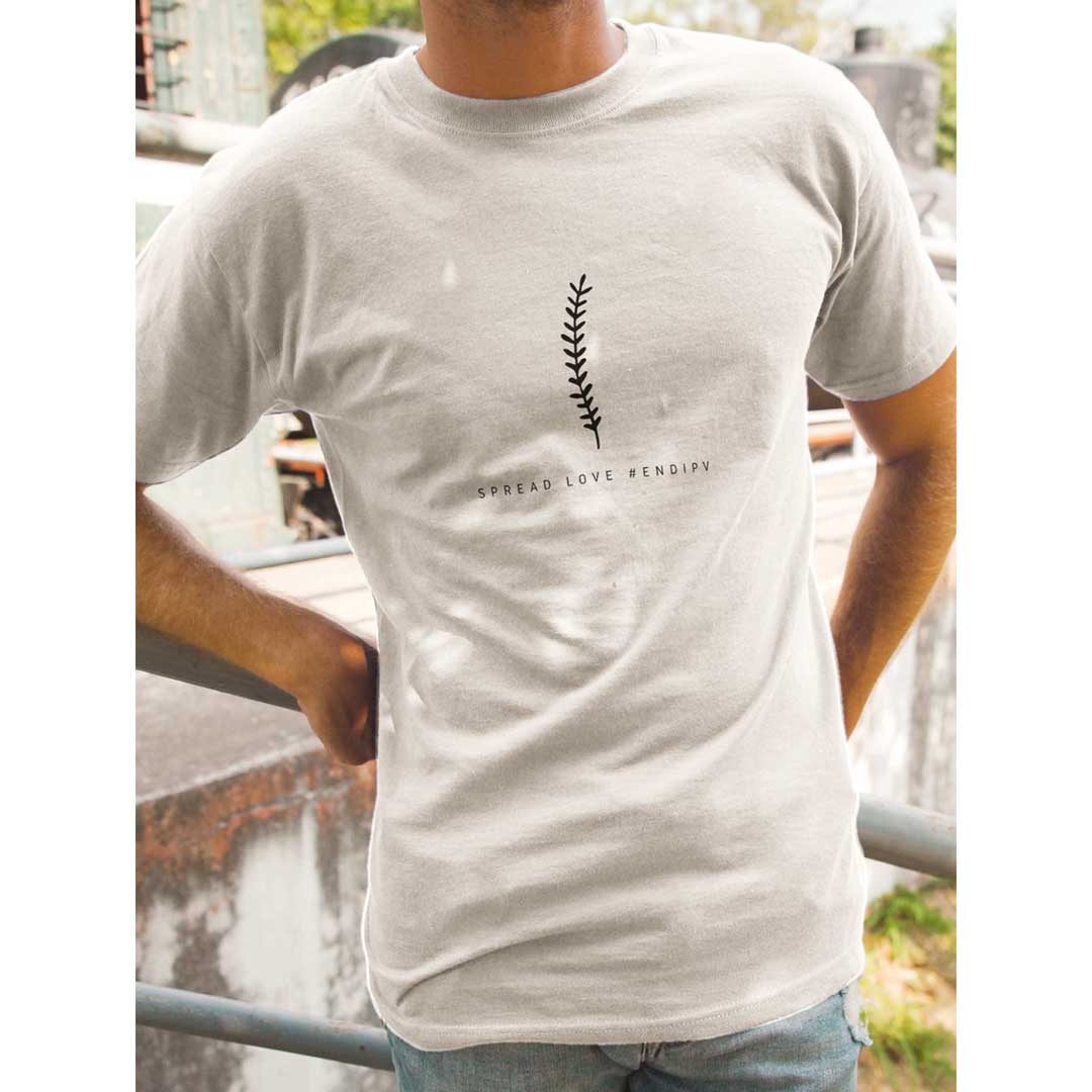 Gaya's Drawing One Line Flower - Fern Tee | חולצה קצרה יוניסקס