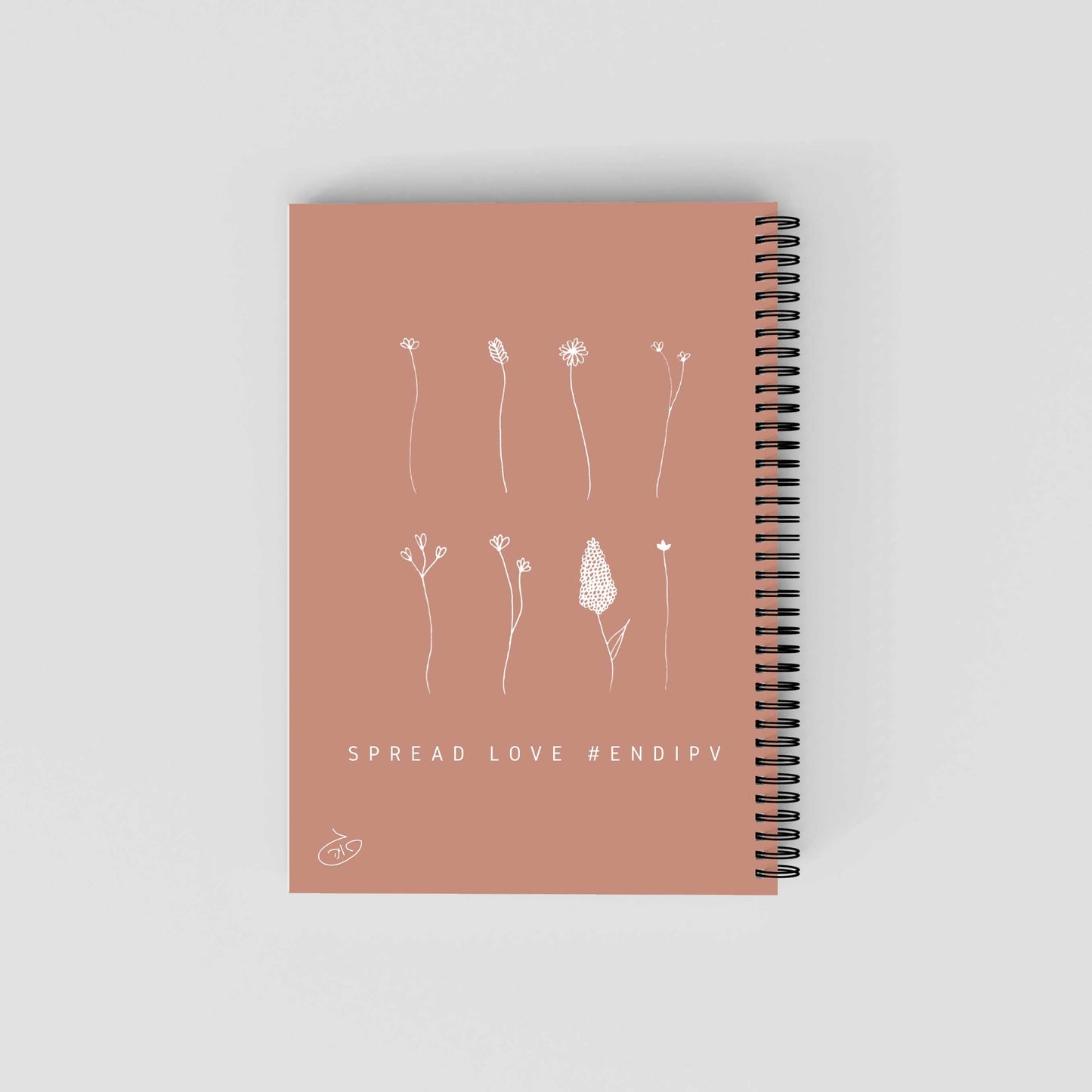 8 One Line Flowers Notebook | Gaya's Drawing | מחברת ספירלה עם הציורים של גאיה