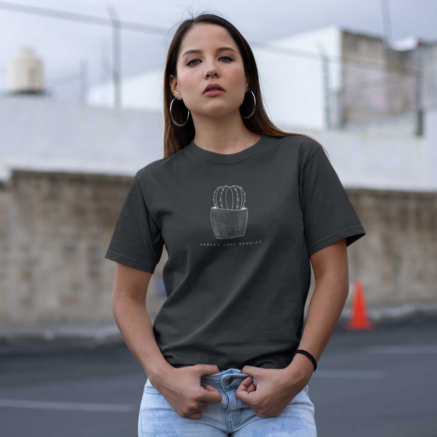 Gaya's Drawing Succulent Silver Ball Tee | חולצה קצרה יוניסקס