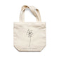 תיק צד לנשים וגברים מבד 100% כותנה טבעית בעיצוב One Line Flower - Abigail Tote Bag מציור מקורי של גאיה