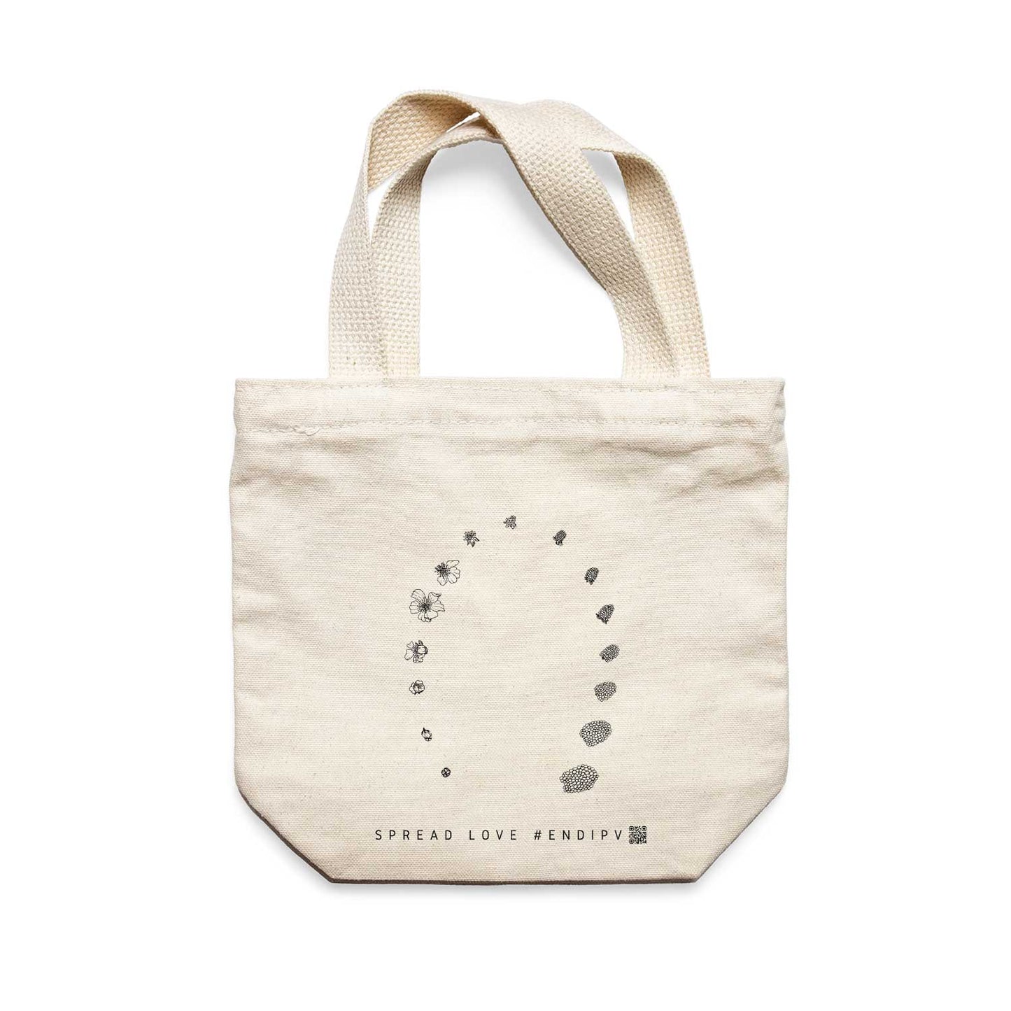 תיק צד לנשים וגברים מבד 100% כותנה טבעית בעיצוב Circle Of Life Tote Bag מציור מקורי של גאיה