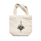 תיק צד לנשים וגברים מבד 100% כותנה טבעית בעיצוב White Lily Lotus Tote Bag מציור מקורי של גאיה