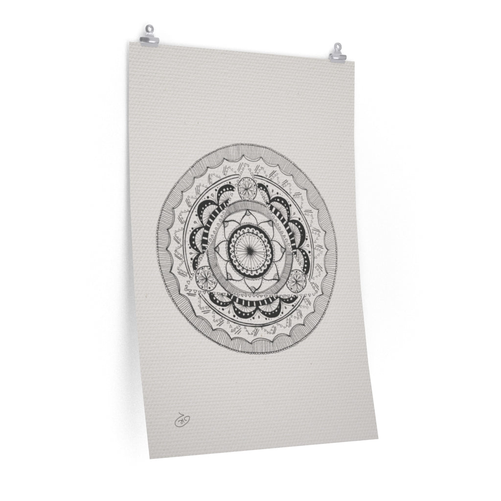 פוסטר Mandala - Vella Poster ציור מקורי של גאיה המקדם את המודעות לאלימות בין בני זוג בכלל וכלפי נשים בפרט