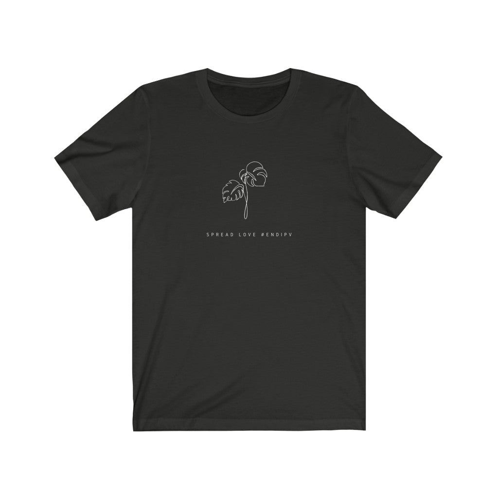Gaya's Drawing One Line - Montserrat leaf Tee | חולצה קצרה יוניסקס