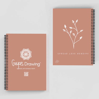 One Line Floral - Bouquet Notebook | Gaya's Drawing | מחברת ספירלה עם הציורים של גאיה
