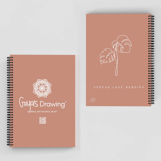 One Line Flower - Snow Drop Design Unisex Notebook | Gaya's Drawing | מחברת ספירלה עם הציורים של גאיה
