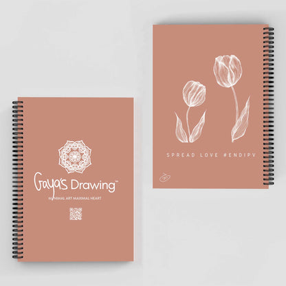 Roses Flowers Notebook | Gaya's Drawing | מחברת ספירלה עם הציורים של גאיה
