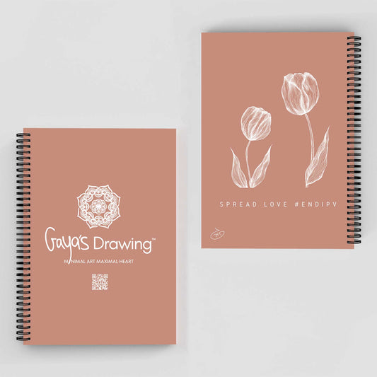 Roses Flowers Notebook | Gaya's Drawing | מחברת ספירלה עם הציורים של גאיה