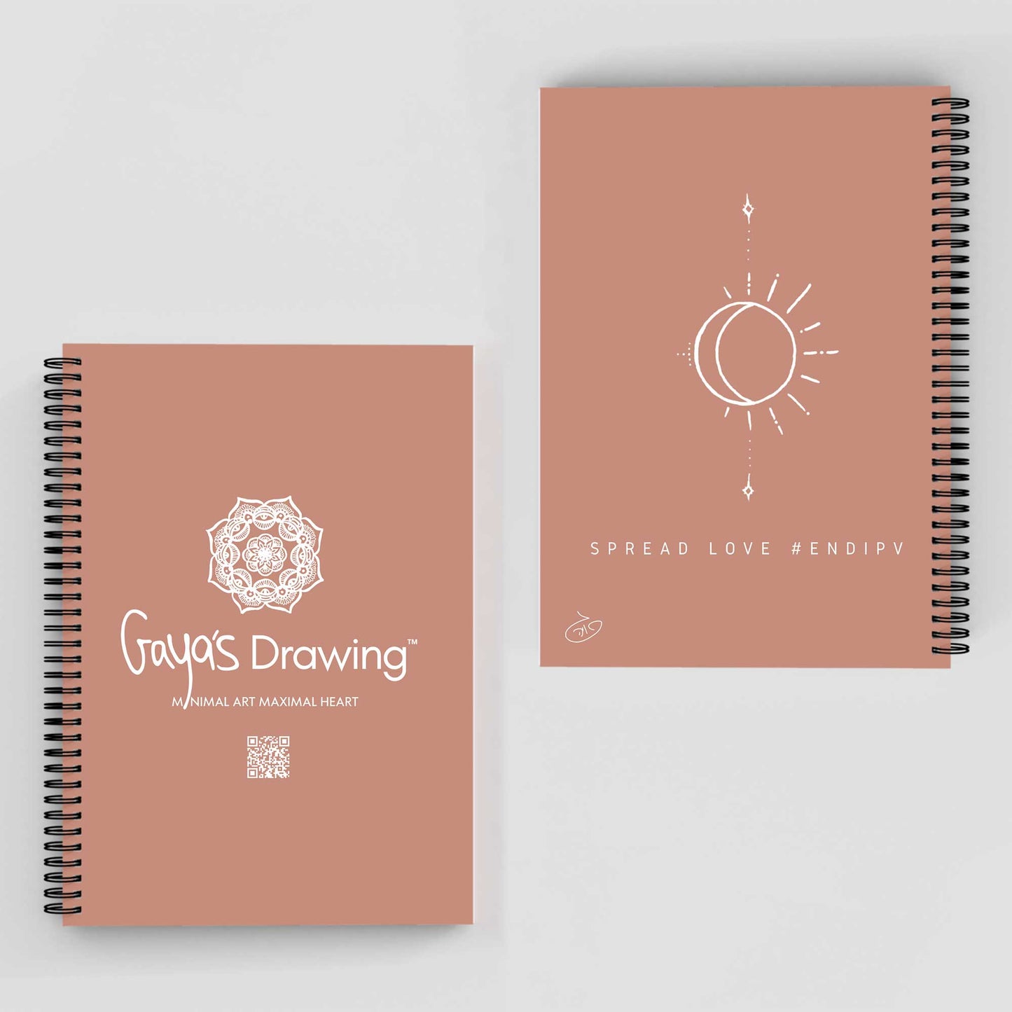 Sun&Moon Notebook | Gaya's Drawing | מחברת ספירלה עם הציורים של גאיה