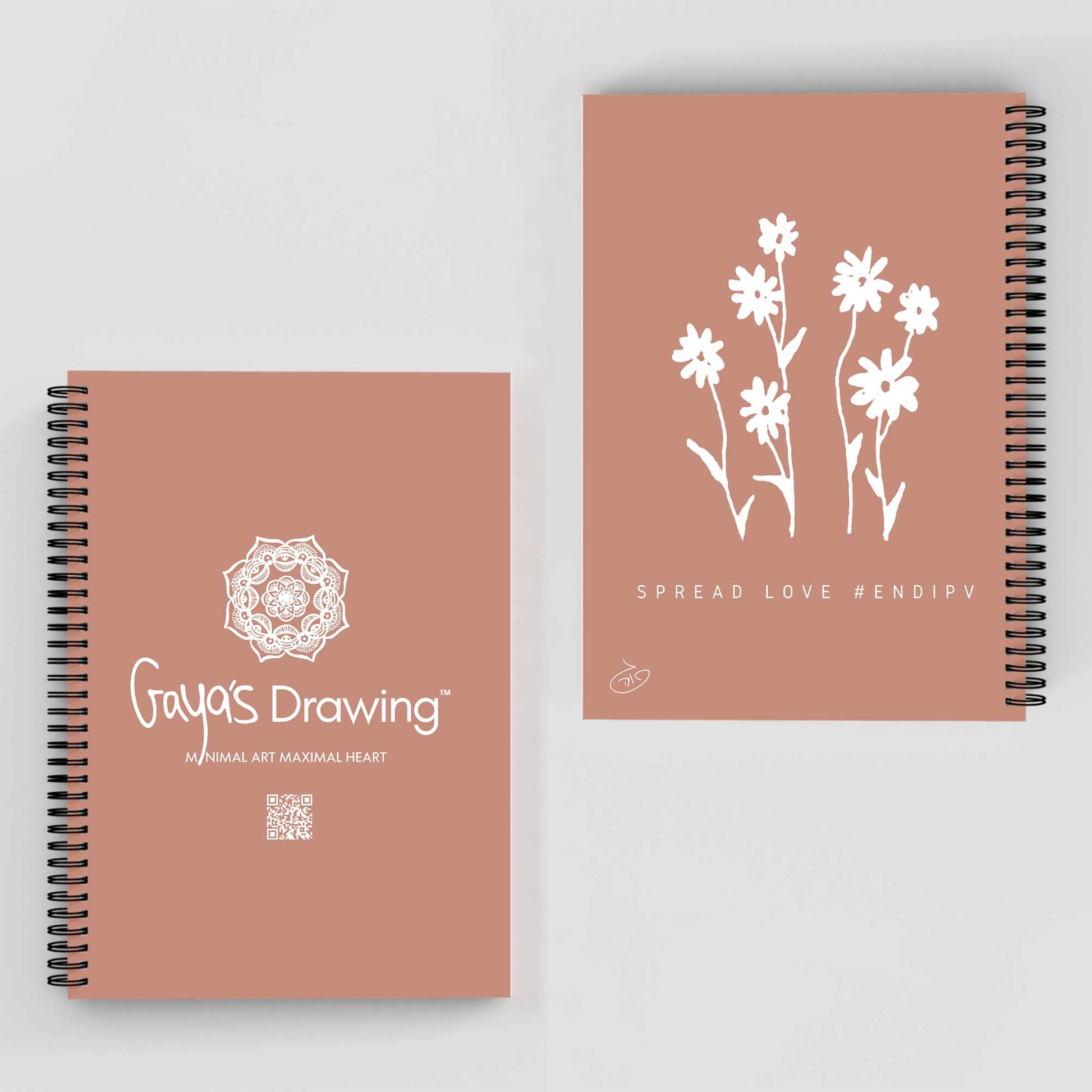 Flower - Grace Notebook | Gaya's Drawing | מחברת ספירלה עם הציורים של גאיה