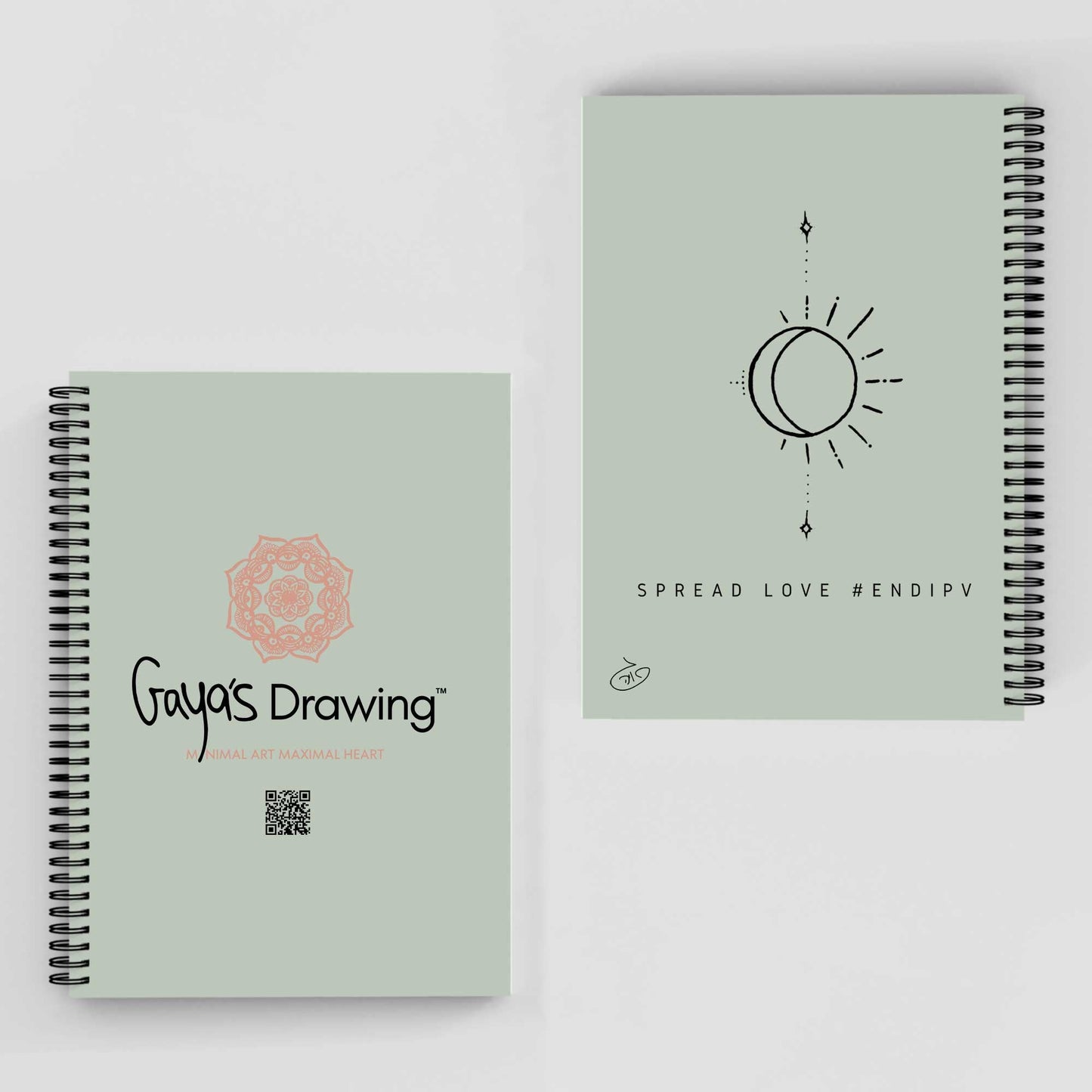 Sun&Moon Notebook | Gaya's Drawing | מחברת ספירלה עם הציורים של גאיה