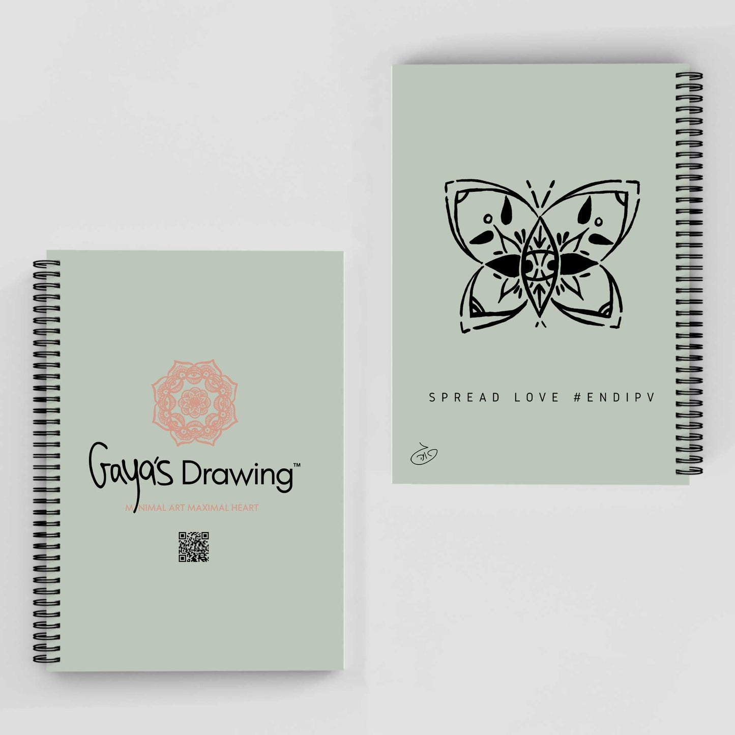 Butterfly Notebook | Gaya's Drawing | מחברת ספירלה עם הציורים של גאיה