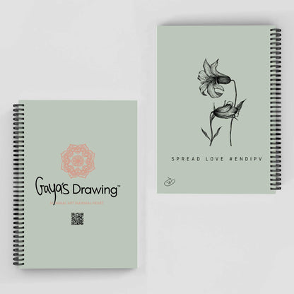 Hibiscuses Flower Notebook | Gaya's Drawing | מחברת ספירלה עם הציורים של גאיה