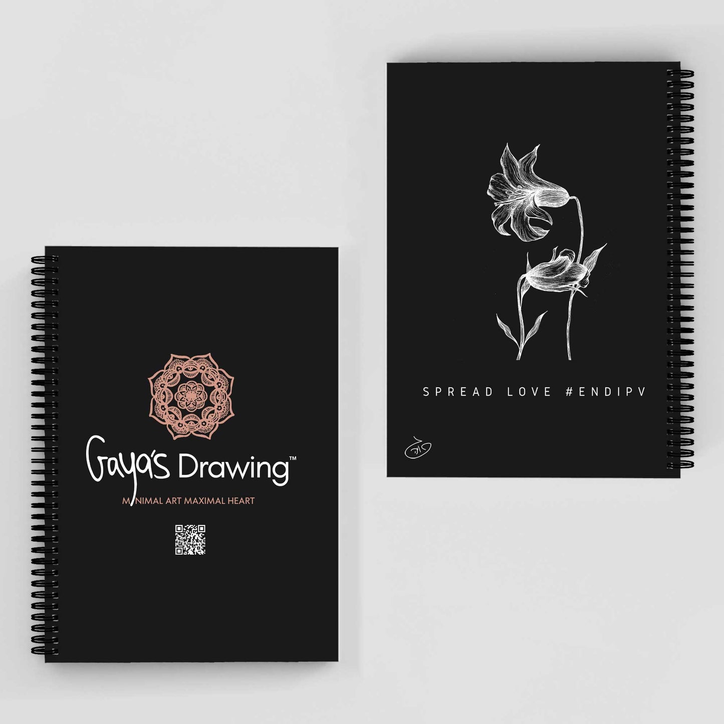 Hibiscuses Flower Notebook | Gaya's Drawing | מחברת ספירלה עם הציורים של גאיה
