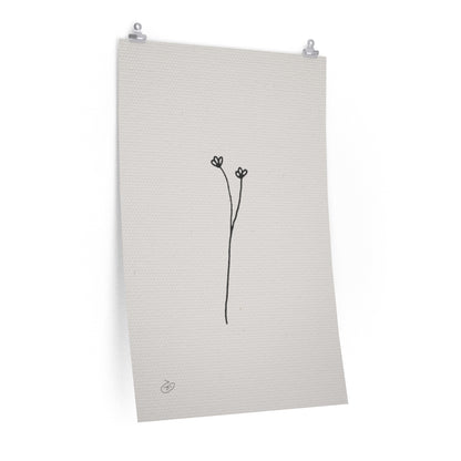 פוסטר One Line Flower - Emma Poster ציור מקורי של גאיה המקדם את המודעות לאלימות בין בני זוג בכלל וכלפי נשים בפרט