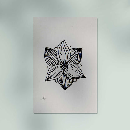 פוסטר Flower - Mila Poster ציור מקורי של גאיה המקדם את המודעות לאלימות בין בני זוג בכלל וכלפי נשים בפרט