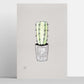 פוסטר Succulent Cactus Poster ציור מקורי של גאיה המקדם את המודעות לאלימות בין בני זוג בכלל וכלפי נשים בפרט