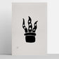 פוסטר Succulent Snake Poster ציור מקורי של גאיה המקדם את המודעות לאלימות בין בני זוג בכלל וכלפי נשים בפרט