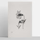 פוסטר Hibiscuses Flower Poster ציור מקורי של גאיה המקדם את המודעות לאלימות בין בני זוג בכלל וכלפי נשים בפרט