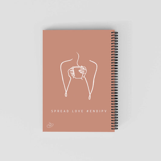 One Line - Coffee time Notebook | Gaya's Drawing | מחברת ספירלה עם הציורים של גאיה