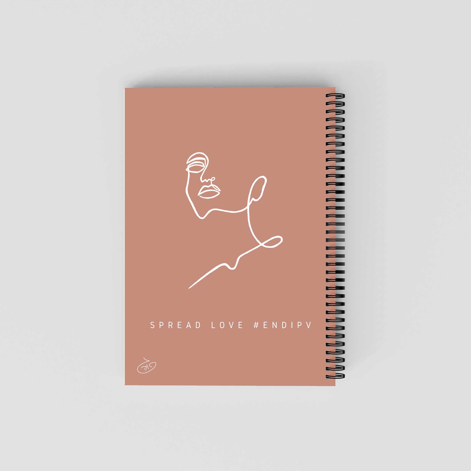 One Line Flower - Tulip Notebook | Gaya's Drawing | מחברת ספירלה עם הציורים של גאיה