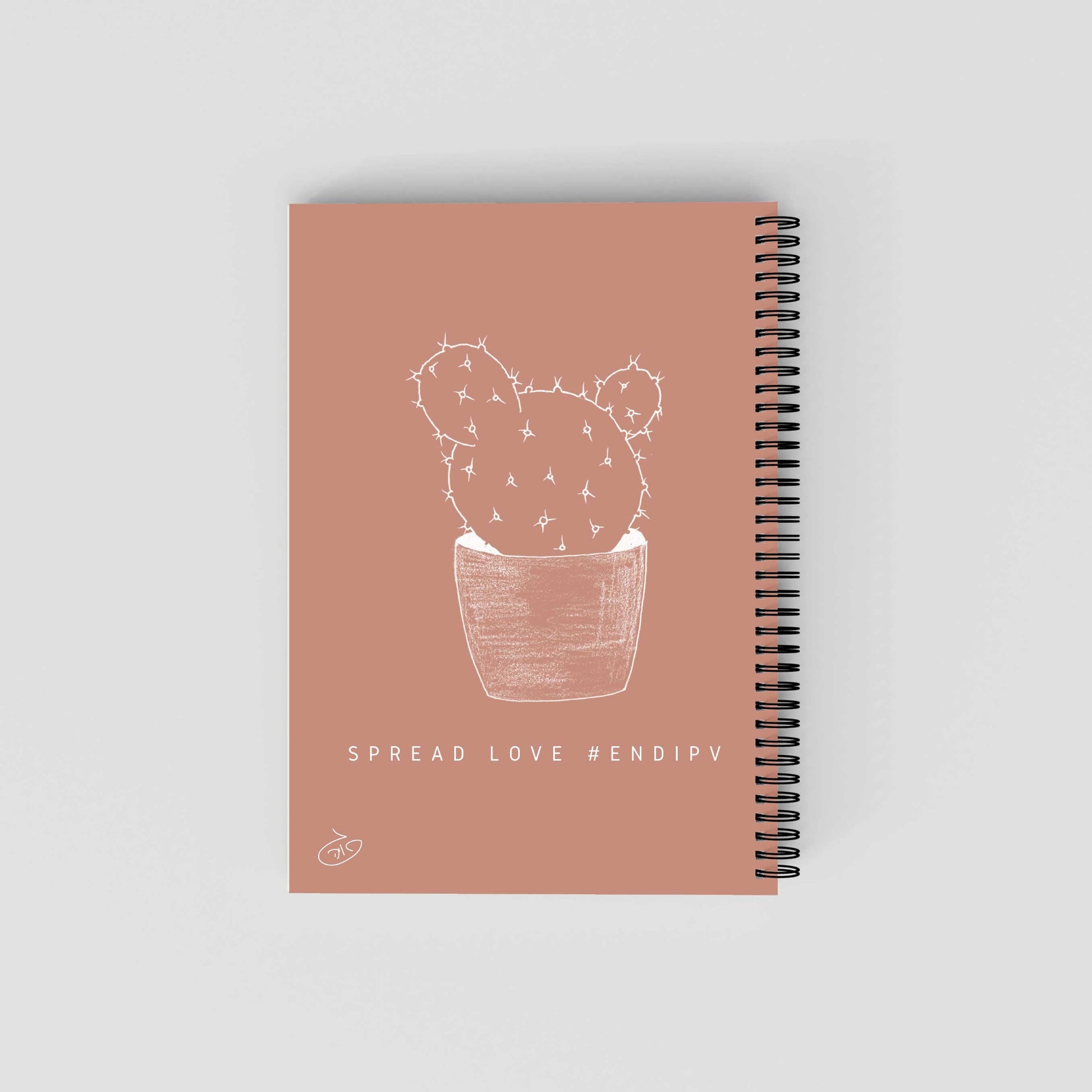 Succulent Opuntia Notebook | Gaya's Drawing | מחברת ספירלה עם הציורים של גאיה