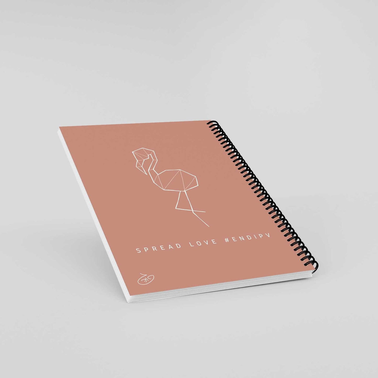 One Line - Flamingo Notebook | Gaya's Drawing | מחברת ספירלה עם הציורים של גאיה
