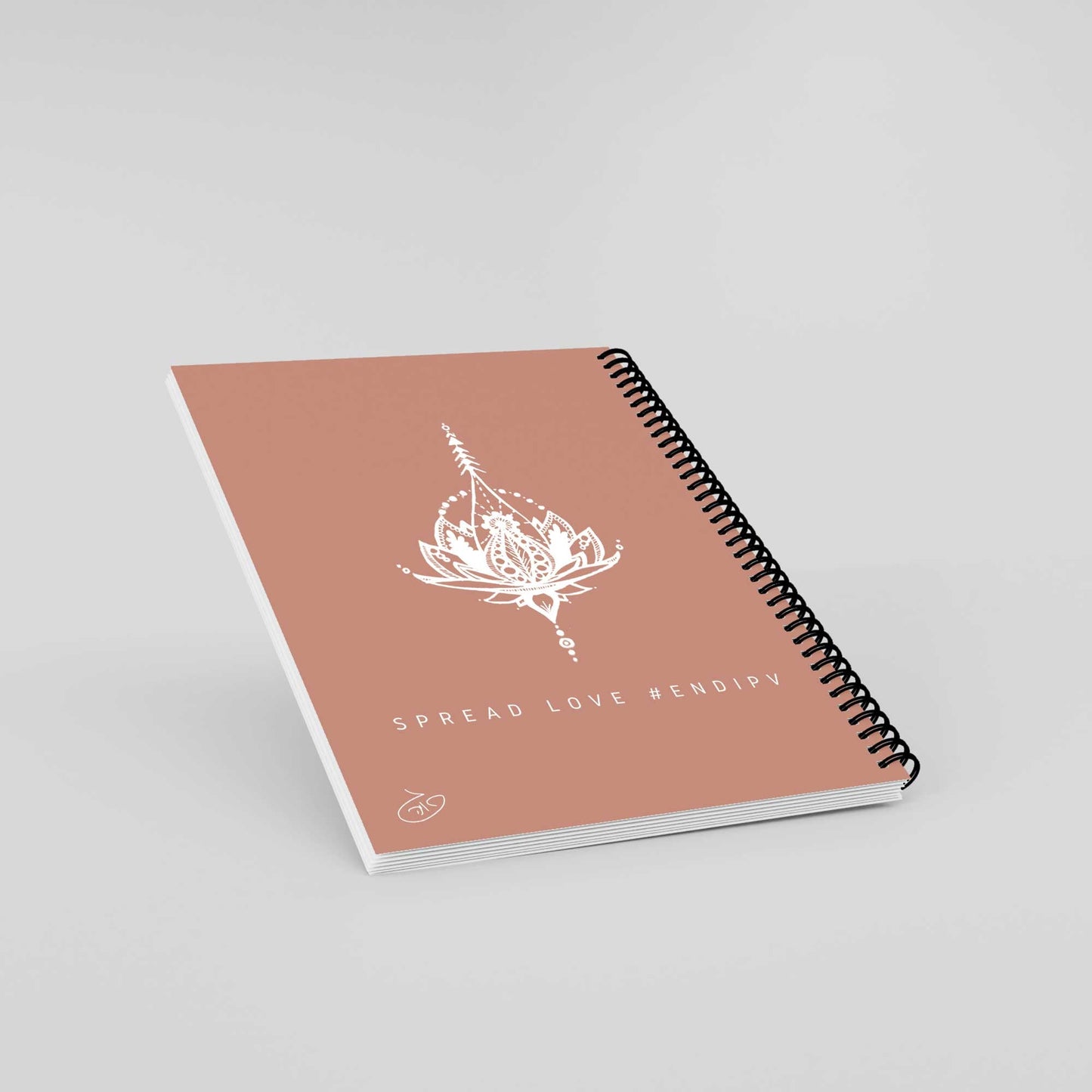 White Lily Lotus Notebook | Gaya's Drawing | מחברת ספירלה עם הציורים של גאיה